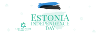 Simple Estonia Independence Day Facebook cover Image Preview