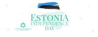 Simple Estonia Independence Day Facebook Cover Design