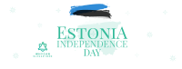 Simple Estonia Independence Day Facebook cover Image Preview