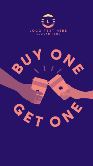 Buy One Get One Coffee Facebook story Image Preview