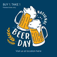 Beer Day Celebration Instagram Post Design