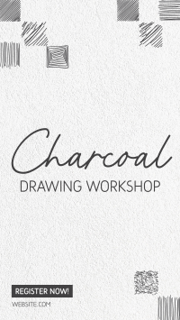 Charcoal Drawing Class Facebook Story Design