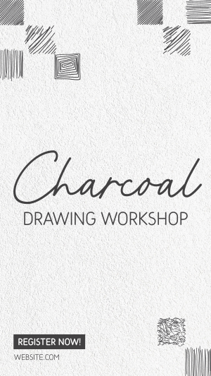 Charcoal Drawing Class Facebook story Image Preview