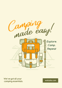 Camping made easy Poster Design