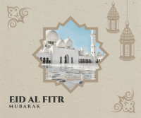 Eid Al Fitr Greeting Facebook Post Design