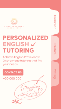 Private Tutor English TikTok Video Design