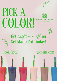 Fun Gel Nail Salon Poster Design