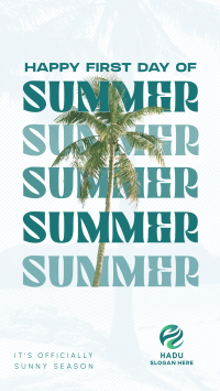 Summer Palm Tree Facebook story Image Preview