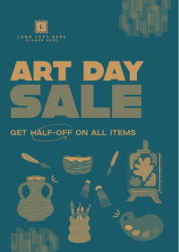 Art Materials Sale Poster Design