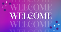 Gradient Sparkly Welcome Facebook ad Image Preview