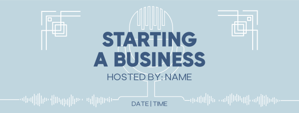 Simple Business Podcast Facebook Cover Design Image Preview