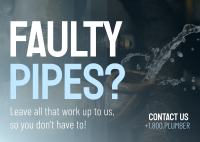 Faulty Pipes Postcard Image Preview