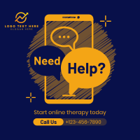 Online Therapy Consultation Instagram post Image Preview