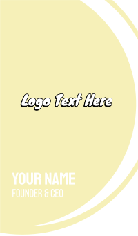 Beachy Text Font Business Card Design