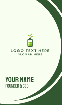 Eco Charging Battery Business Card Design