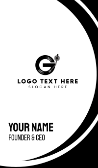 Vinyl Letter G Business Card Design