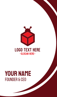 Red Cube Bug Business Card Design