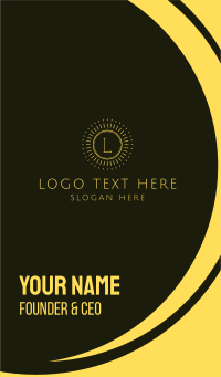 Yellow Sun Lettermark Business Card Design