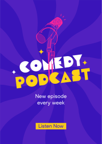 Comedy Podcast Poster Image Preview
