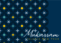 Muharram Monogram Postcard Design