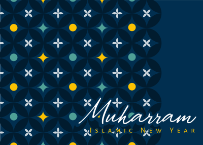 Muharram Monogram Postcard Image Preview