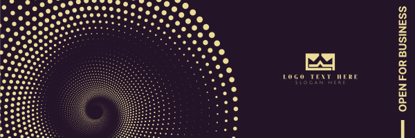 Halftone Spiral Swirl Twitter Header Design Image Preview