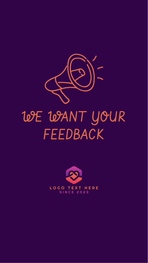 Feedback Megaphone Facebook Story Design Image Preview