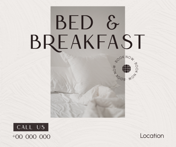 Bed and Breakfast Apartments Facebook Post Design