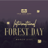 Minimalist Forest Day Linkedin Post Image Preview