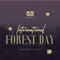 Minimalist Forest Day Linkedin Post Design