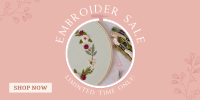 Embroidery Sale Twitter post Image Preview