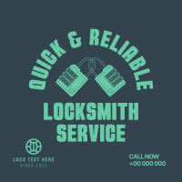Locksmith Badge Linkedin Post Design