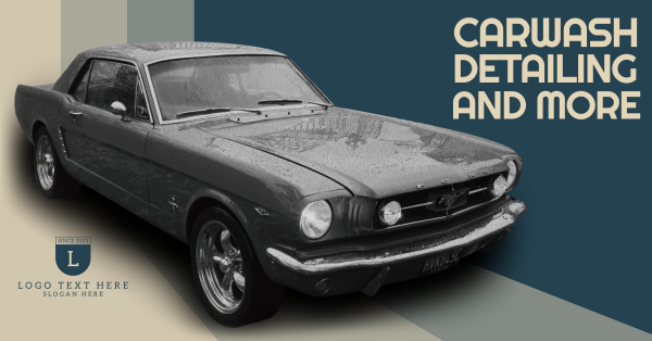 Vintage Carwash Service Facebook Ad Design Image Preview