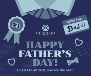 Illustration Father's Day Facebook post Image Preview