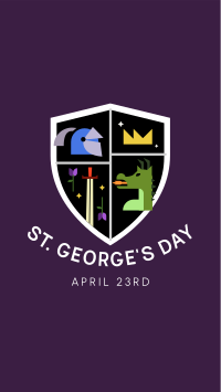St. George's Day Shield Facebook story Image Preview