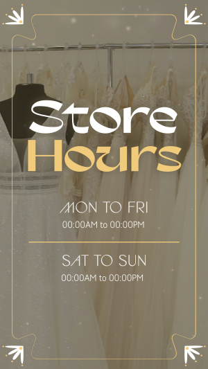 Sophisticated Shop Hours Instagram story Image Preview