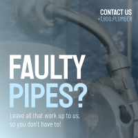 Faulty Pipes Linkedin Post Design