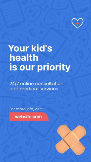 Pediatric Health Care Instagram story