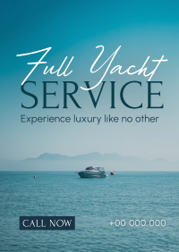 Serene Yacht Services Poster Design