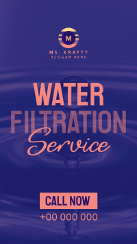 Water Filtration Service Instagram story Image Preview