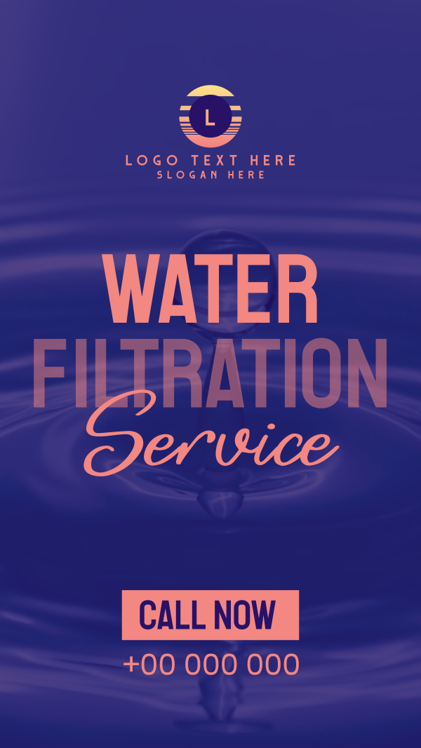 Water Filtration Service Instagram Story Design Image Preview