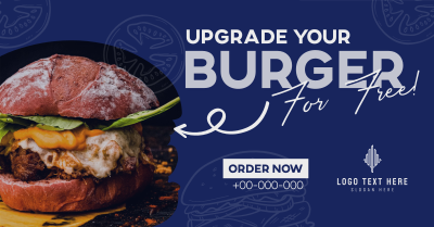 Free Burger Upgrade Facebook ad Image Preview