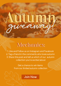 Autumn Leaves Giveaway Poster Design