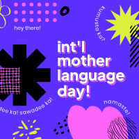 Bold Modern International Mother Language Day Instagram post Image Preview