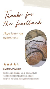 Cafe Customer Feedback YouTube short Image Preview