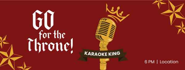 Karaoke King Facebook Cover Design Image Preview