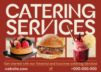 Modern Food Catering Services Postcard Preview