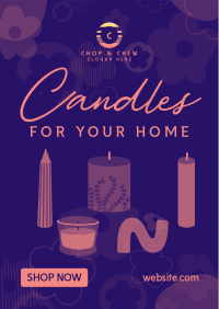 Fancy Candles Poster Design