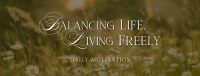 Balanced Life Motivation Facebook Cover Design