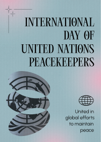 Minimalist Day of United Nations Peacekeepers Poster Image Preview